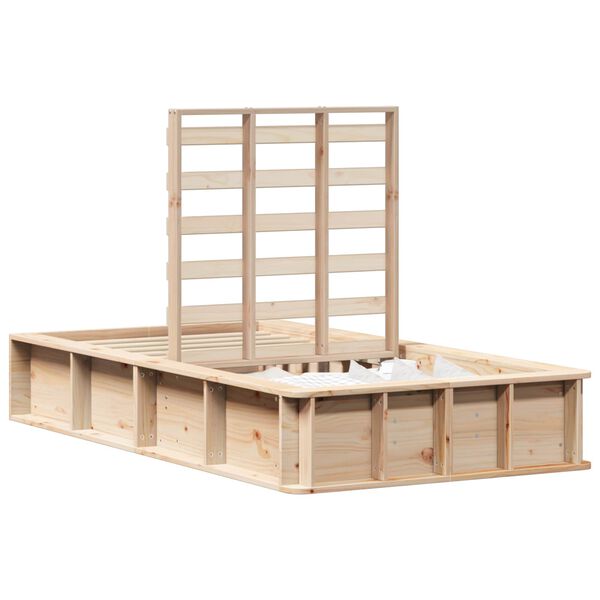 vidaXL R&aacute;m postele Včel&iacute; hned&yacute; 75 x 190 cm Mas&iacute;vne borovicov&eacute; drevo