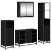 vidaXL Sada k&uacute;peľňov&eacute;ho n&aacute;bytku 4 pcs Čierny dub Kompozitn&eacute; drevo