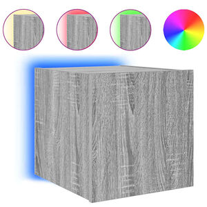 vidaXL TV n&aacute;stenn&aacute; skrinka s LED svetlami siv&aacute; sonoma 30,5x35x30 cm