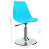 vidaXL Otočn&eacute; jed&aacute;lensk&eacute; stoličky 2 ks, modr&eacute;, umel&aacute; koža