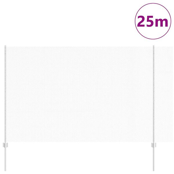 vidaXL Plot s podperou Strieborn&aacute; 1,6 x 25 m Oceľ