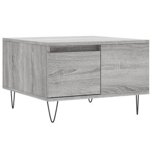 vidaXL Konferenčn&yacute; stol&iacute;k siv&yacute; dub sonoma 55x55x36,5 spracovan&eacute; drevo