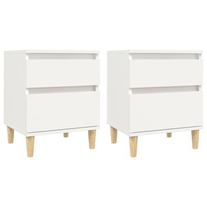 vidaXL Nočn&eacute; stol&iacute;ky 2 ks biele 40x35x50 cm