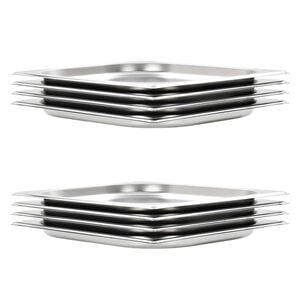 vidaXL Gastron&aacute;doby 8 ks, GN 1/2, 20 mm, nehrdzavej&uacute;ca oceľ