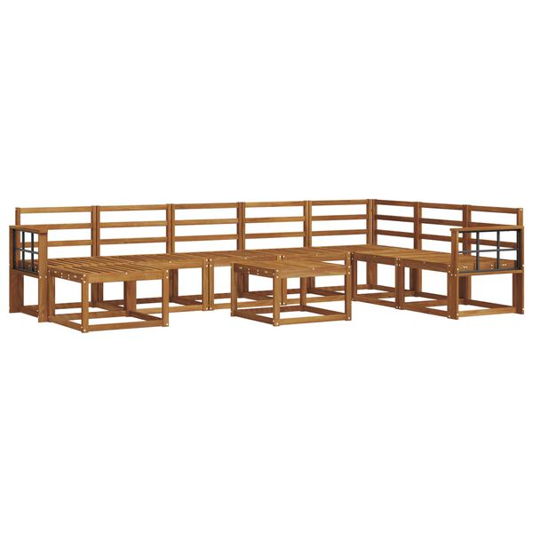 vidaXL Z&aacute;hradn&aacute; s&uacute;prava gaučov 9 pcs Pr&iacute;rodn&aacute; Pevn&eacute; ak&aacute;ciov&eacute; drevo