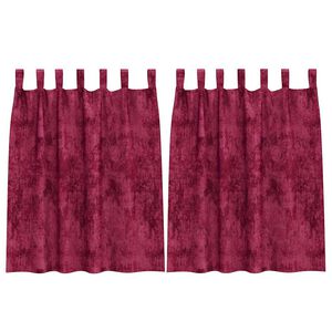 vidaXL Sametov&eacute; z&aacute;vesy 2 pcs V&iacute;no červen&eacute; 140 x 140 cm Zamat