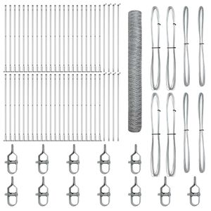 vidaXL Stĺp na plot. Strieborn&aacute;