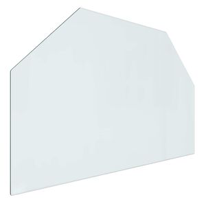 vidaXL Sklenen&aacute; doska krbu Priehľadn&aacute; 80 x 50 cm Sklo