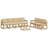 vidaXL Z&aacute;hradn&aacute; s&uacute;prava gaučov 7 ks 7-miestne White and Beige