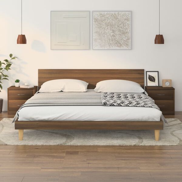 vidaXL Nočn&eacute; stol&iacute;ky 2 ks hned&yacute; dub 40x30x40 cm kompozitn&eacute; drevo