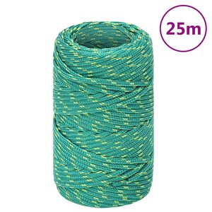 vidaXL Lodn&eacute; lano zelen&eacute; 2 mm 25 m polypropyl&eacute;n