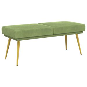 vidaXL Dvojvrstvov&aacute; lavica Svetlo zelen&aacute; 120 x 45 x 46 cm Zamat