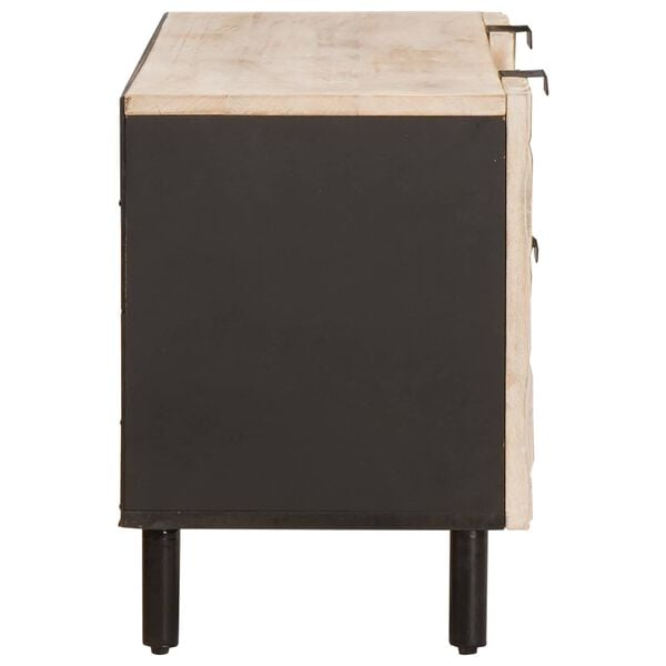 vidaXL TV skrinka s dverami Biele um&yacute;vanie dokončenie 105 x 33 x 46 cm