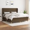 vidaXL Boxspring posteľ s matracom tmavohned&aacute; 180x200 cm l&aacute;tka
