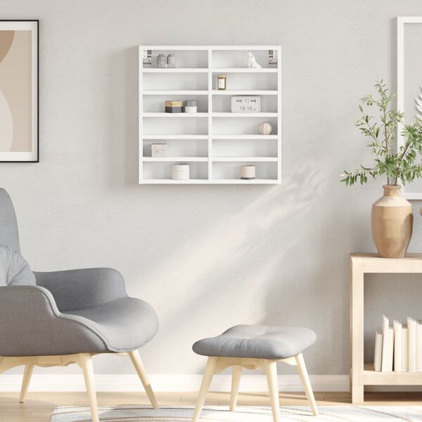 vidaXL Vitrína biela 60x8,5x58 cm kompozitné drevo