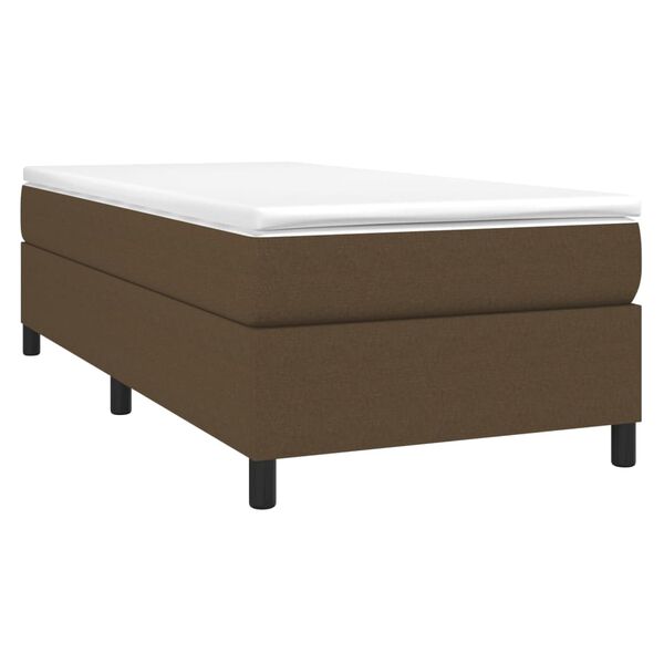 vidaXL Boxspring posteľ s matracom tmavohned&aacute; 90x190 cm l&aacute;tka