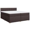 vidaXL Boxspring posteľ s matracom tmavohned&aacute; 200x200 cm l&aacute;tka