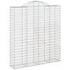 vidaXL Obl&uacute;kov&yacute; gabionov&yacute; k&ocirc;&scaron; 200x50x220/240 cm pozinkovan&eacute; železo