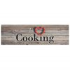 vidaXL Kuchynský koberec umývateľný Cooking sivý 45x150 cm zamat