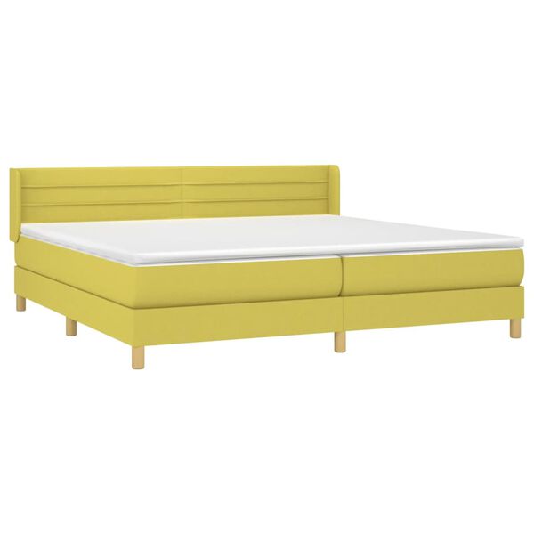 vidaXL Boxspring posteľ s matracom zelen&aacute; 200x200 cm l&aacute;tka