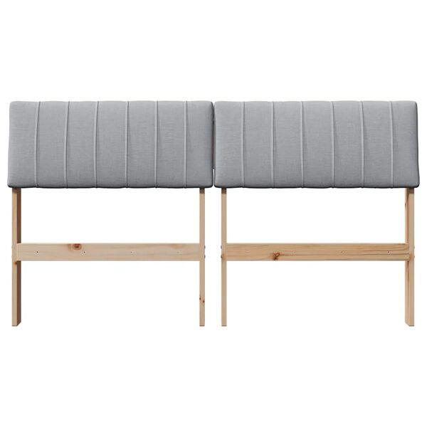 vidaXL Čal&uacute;nen&eacute; čelo postele Svetlosiv&aacute; 135 cm