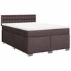 vidaXL Boxspring posteľ s matracom tmavohned&aacute; 140x190 cm l&aacute;tka