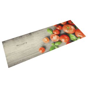 vidaXL Kuchynsk&yacute; koberec, prateľn&yacute;, Paradajky 45x150 cm, zamat