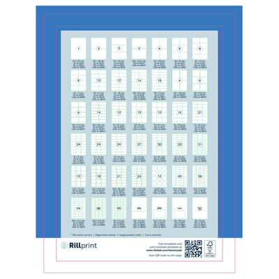 rillprint Samolepiace štítky 105x42,4 mm 1000 listov biele