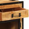 vidaXL Komoda 80x31x66 cm masívne surové mangovníkové drevo a kov