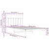 vidaXL Kovov&yacute; r&aacute;m postele s čelom biely 107x203 cm