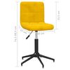 vidaXL Otočn&eacute; jed&aacute;lensk&eacute; stoličky 4 ks horčicovo-žlt&eacute; zamatov&eacute;