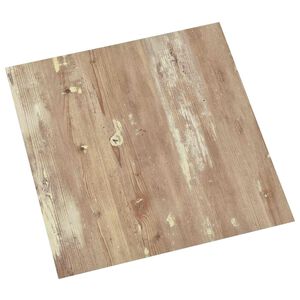 vidaXL Samo-lepiace podlahov&eacute; dosky Hned&aacute; a biela 30,5 x 30,5 cm 20 ks