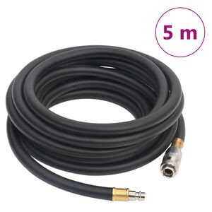 vidaXL Hybridn&aacute; vzduchov&aacute; hadica, čierna 0,6" 5 m, guma a PVC