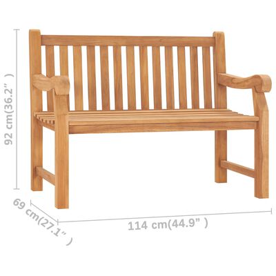 vidaXL Záhradná lavička 114 cm masívne teakové drevo