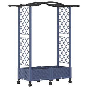 vidaXL Vyv&yacute;&scaron;en&yacute; z&aacute;hon s mriežkou a strechou Siv&aacute; 124 x 40 x 129 cm PP
