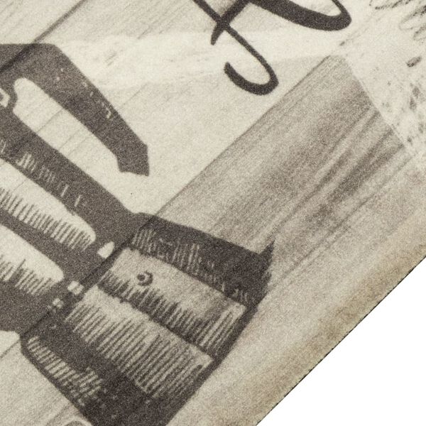 vidaXL Kuchynský koberec, prateľný, Káva, sivý 45x150 cm, zamat