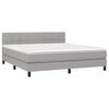 vidaXL Boxspring posteľ s matracom svetlosiv&aacute; 100x200 cm l&aacute;tka