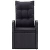 vidaXL 9-dielna záhradná jedálenská sada s vankúšmi čierna