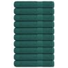 vidaXL Uteráky 10 ks zelená 100x200 cm 360 g/m2 100 % bavlna