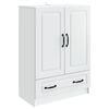 vidaXL Serv&iacute;rovacia skriňa Biela 66 x 34,5 x 92 cm Kompozitn&eacute; drevo