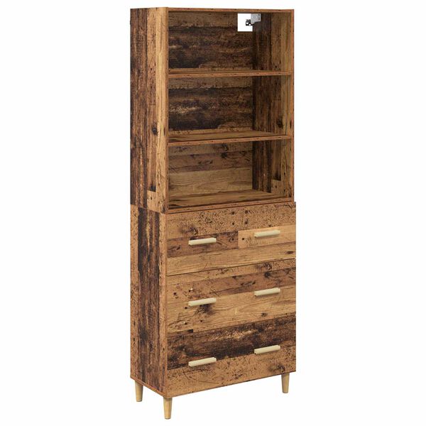 vidaXL Highboard Star&eacute; drevo 69,5 x 32,5 x 180 cm Kompozitn&eacute; drevo