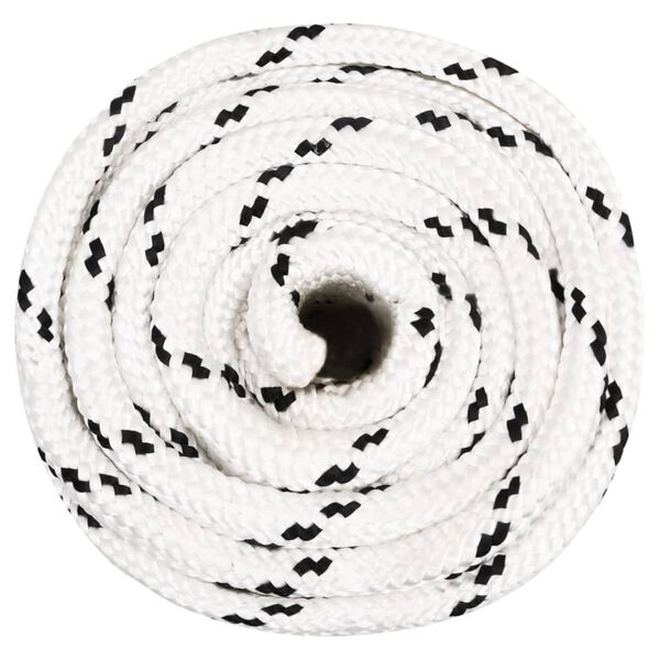 vidaXL Pleten&eacute; lodn&eacute; lano biele 20 mm x 50 m polyester