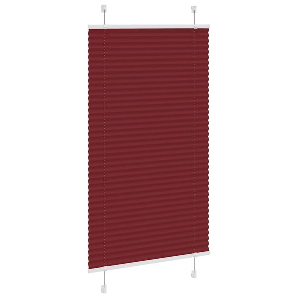 vidaXL plisovaná roleta Bordeaux červená 75x150 cm Šírka látky 74,4 cm