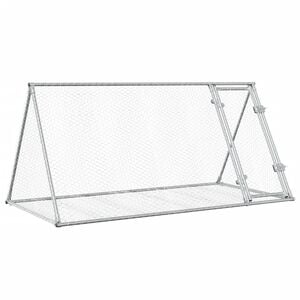 vidaXL Kr&aacute;lik&aacute;reň strieborn&aacute; 200x105x91 cm pozinkovan&aacute; oceľ