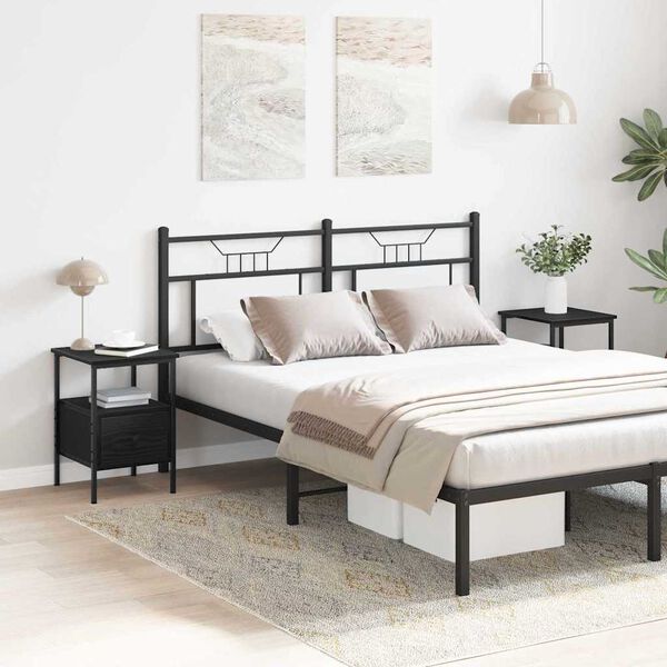 vidaXL Nočn&yacute; stol&iacute;k 2 pcs Čierny dub 34 x 36 x 50 cm Kompozitn&eacute; drevo