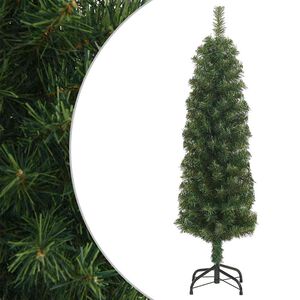 vidaXL &Uacute;zky umel&yacute; vianočn&yacute; stromček so stojanom, zelen&yacute; 150 cm, PVC