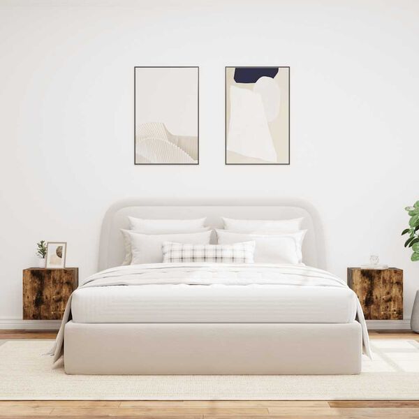 vidaXL TV n&aacute;stenn&eacute; skrinky s LED svetlami 2 ks dymov&yacute; dub 40,5x35x40cm