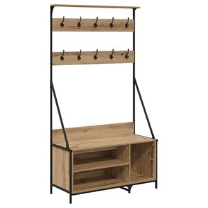 vidaXL Ve&scaron;iak na oblečenie s poličkou Remeseln&yacute; dub 100 x 41 x 184 cm