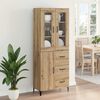 vidaXL Highboard Remeselný dub 69,5 x 34 x 180 cm Kompozitné drevo