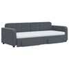 vidaXL Rozkladacia denná posteľ so zásuvkami tmavosivá 80x200 cm látka